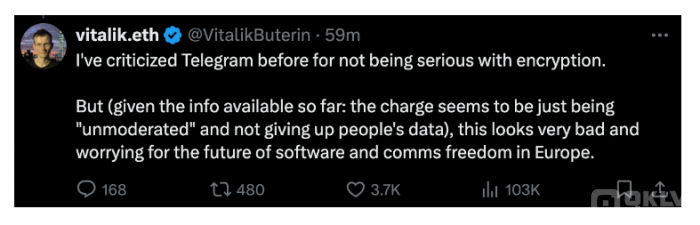 加密V神與馬斯克等Crypto社群發聲支持&nbsp;Te&nbsp;圖片