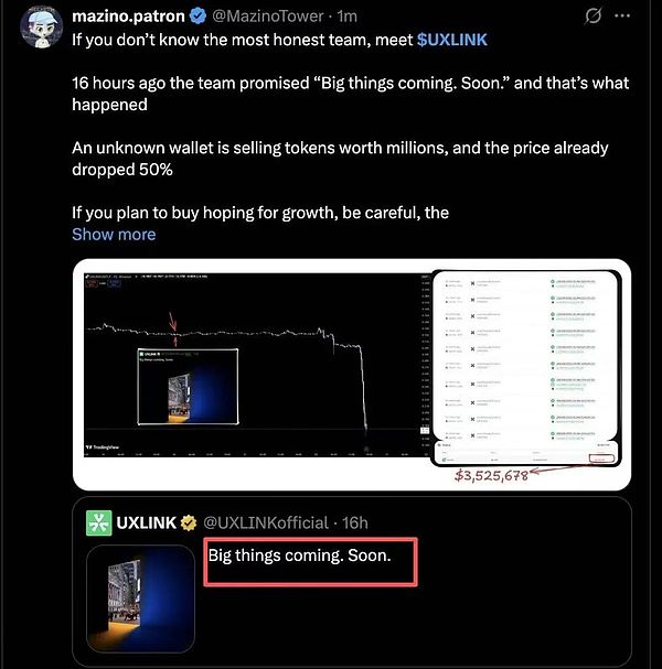 UXLINK被黑客攻擊暴跌80% 投資者血本無歸圖片